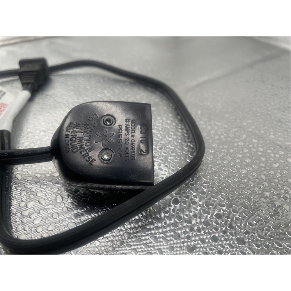 Presto Model 0692505 Deep Fryer Electric Magnetic Power Cord